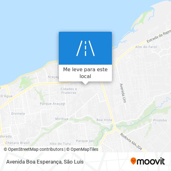 Avenida Boa Esperança mapa