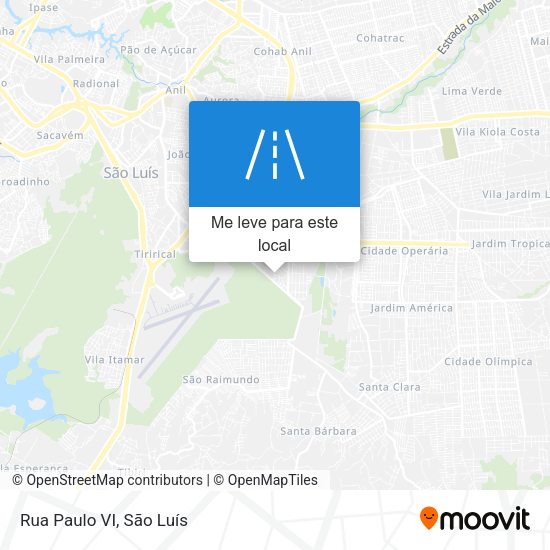 Rua Paulo VI mapa