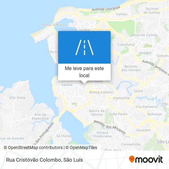 Rua Cristóvão Colombo mapa