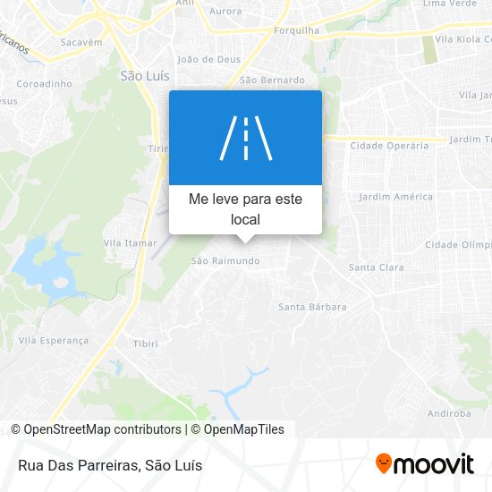 Rua Das Parreiras mapa