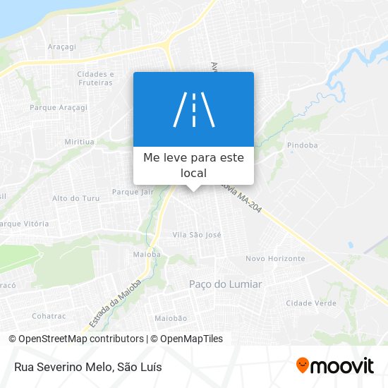 Rua Severino Melo mapa