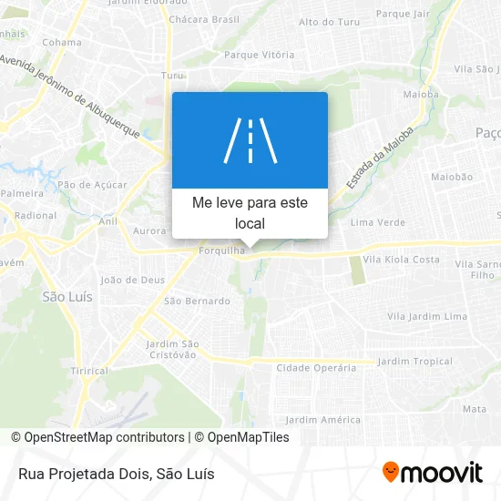 Rua Projetada Dois mapa
