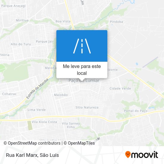 Rua Karl Marx mapa