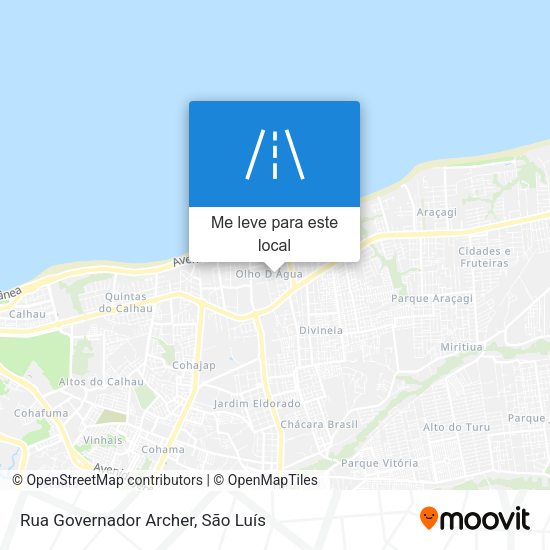 Rua Governador Archer mapa