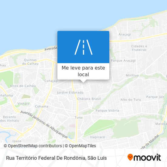 Rua Território Federal De Rondônia mapa