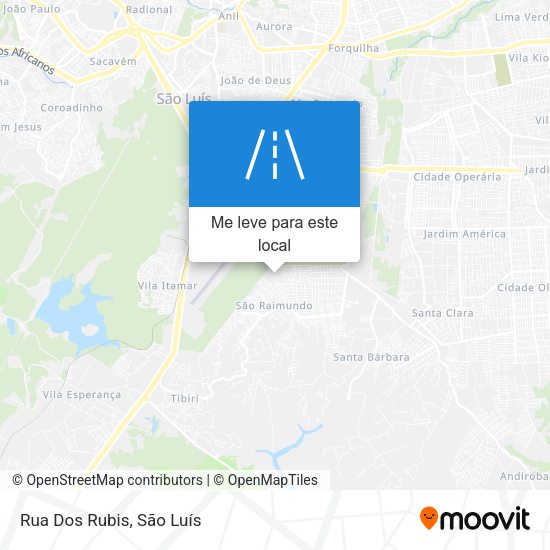 Rua Dos Rubis mapa