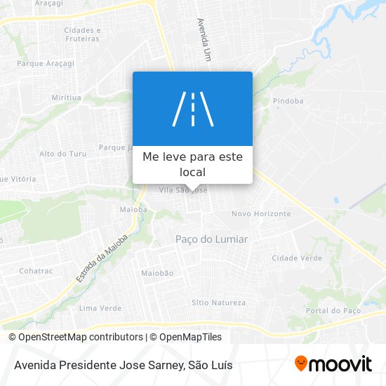 Avenida Presidente Jose Sarney mapa