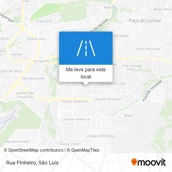 Rua Pinheiro mapa