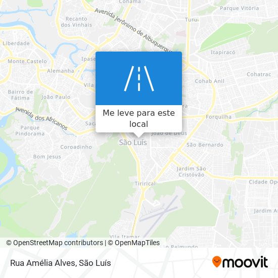 Rua Amélia Alves mapa
