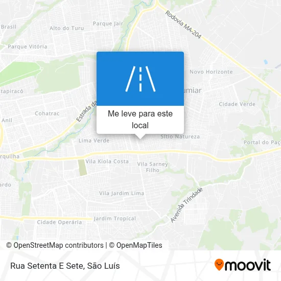 Rua Setenta E Sete mapa