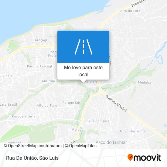 Rua Da União mapa