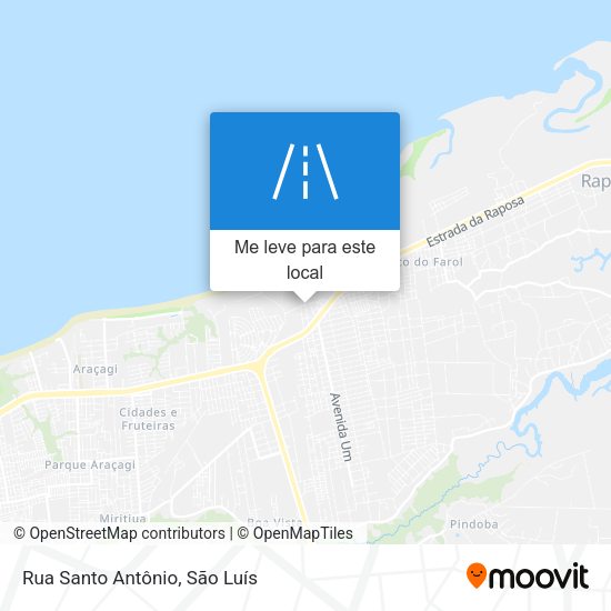 Rua Santo Antônio mapa