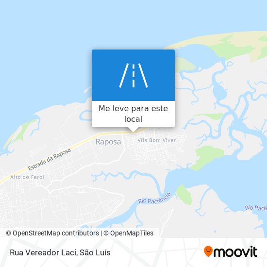 Rua Vereador Laci mapa