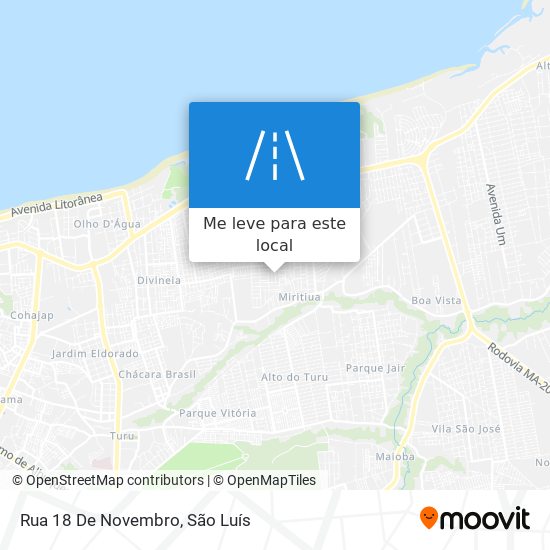 Rua 18 De Novembro mapa