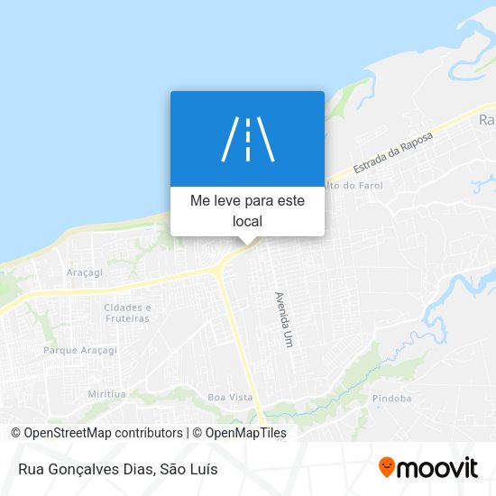 Rua Gonçalves Dias mapa