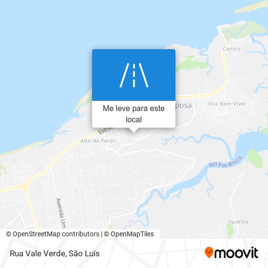 Rua Vale Verde mapa