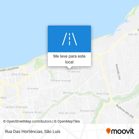 Rua Das Hortências mapa