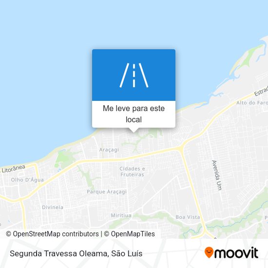 Segunda Travessa Oleama mapa