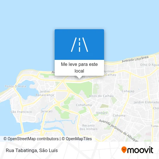 Rua Tabatinga mapa