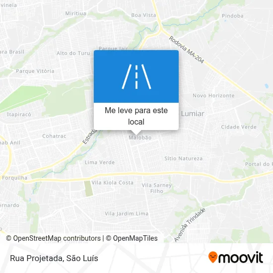 Rua Projetada mapa