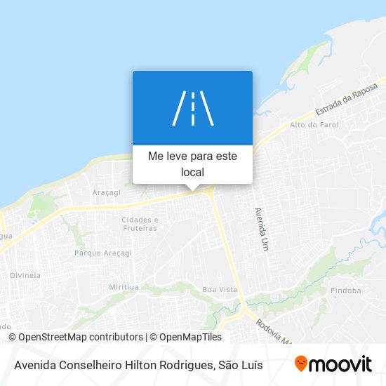 Avenida Conselheiro Hilton Rodrigues mapa