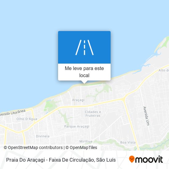 Praia Do Araçagi - Faixa De Circulação mapa