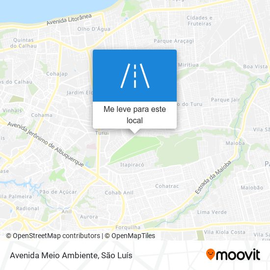 Avenida Meio Ambiente mapa