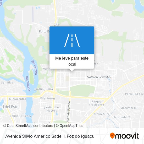 Avenida Silvio Américo Sadelli mapa