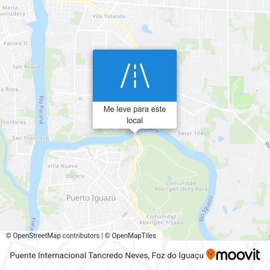 Puente Internacional Tancredo Neves mapa