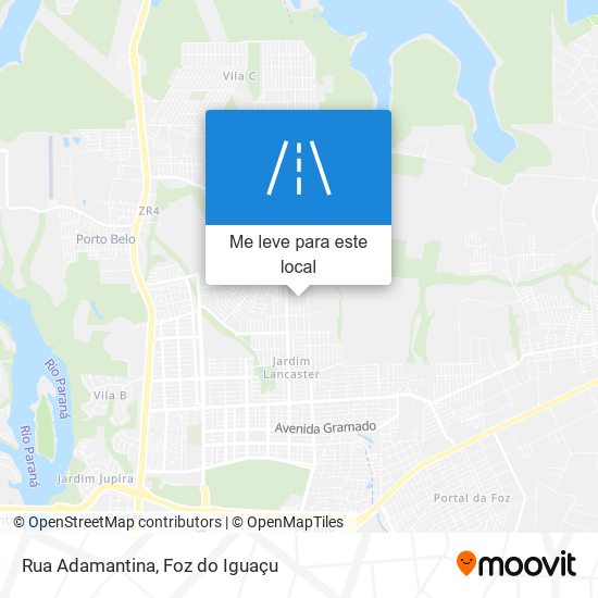 Rua Adamantina mapa