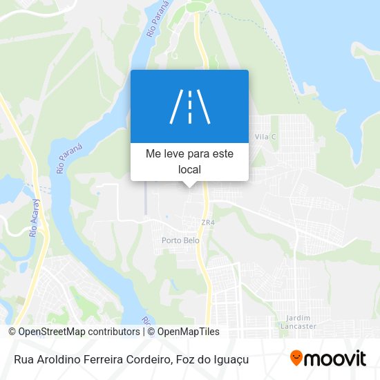 Rua Aroldino Ferreira Cordeiro mapa