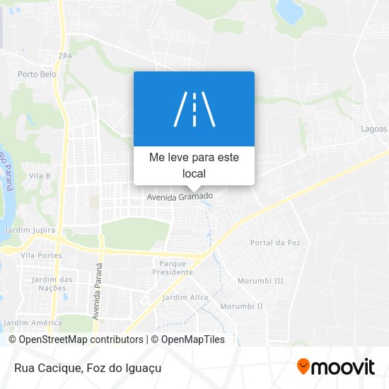 Rua Cacique mapa