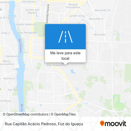 Rua Capitão Acácio Pedroso mapa