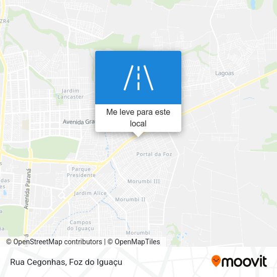 Rua Cegonhas mapa
