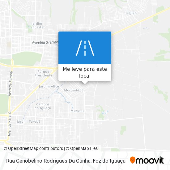 Rua Cenobelino Rodrigues Da Cunha mapa