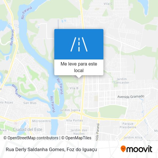 Rua Derly Saldanha Gomes mapa