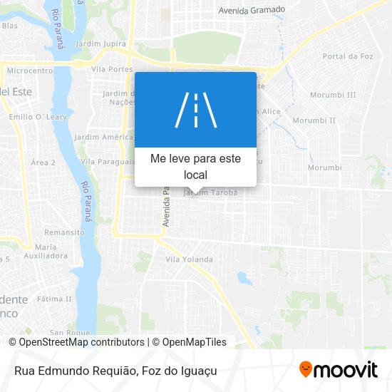 Rua Edmundo Requião mapa