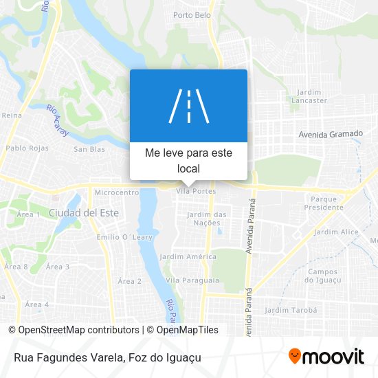 Rua Fagundes Varela mapa