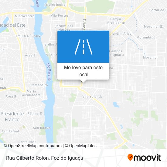 Rua Gilberto Rolon mapa