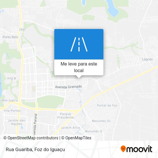 Rua Guariba mapa