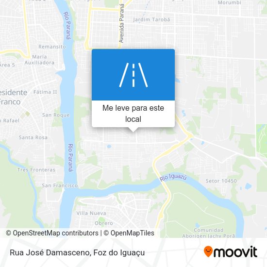 Rua José Damasceno mapa