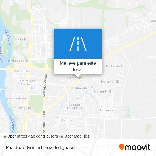 Rua João Goulart mapa