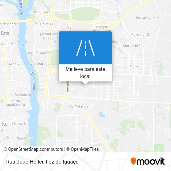 Rua João Holler mapa