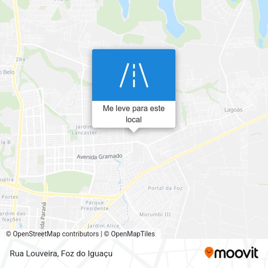 Rua Louveira mapa