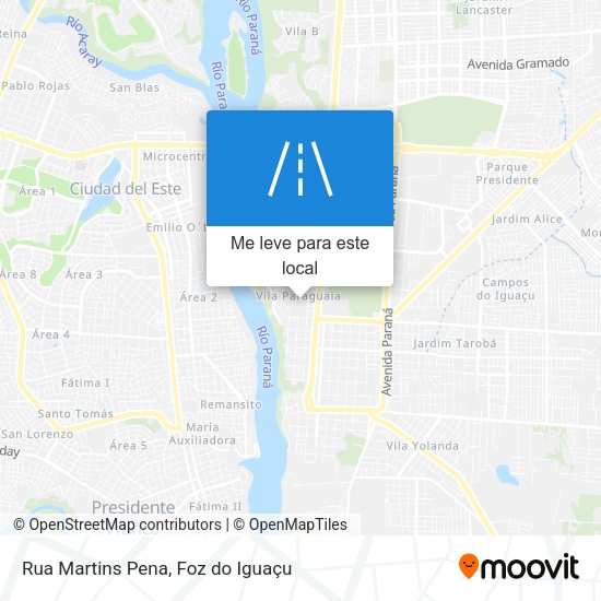 Rua Martins Pena mapa