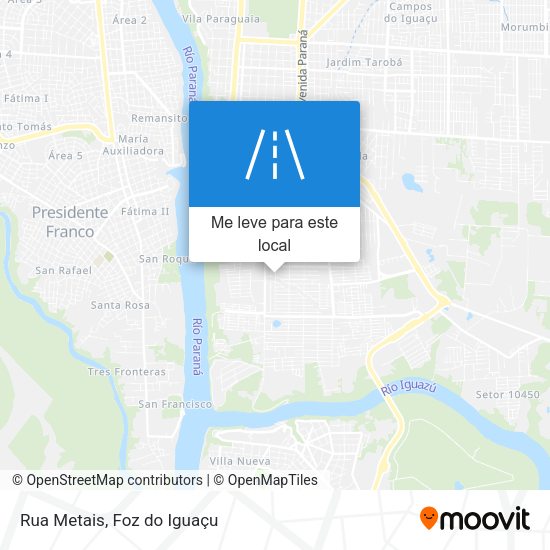 Rua Metais mapa