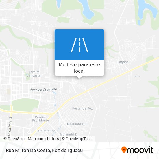 Rua Milton Da Costa mapa