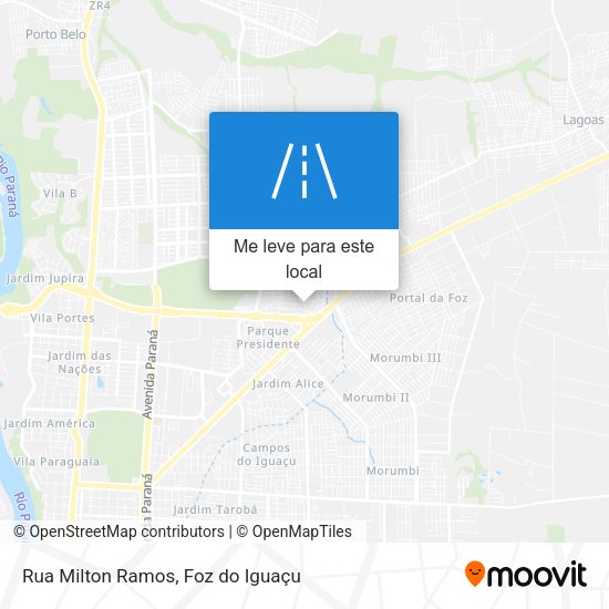 Rua Milton Ramos mapa