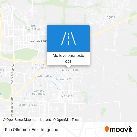 Rua Olímpico mapa