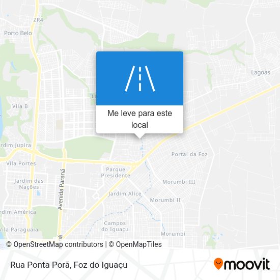 Rua Ponta Porã mapa